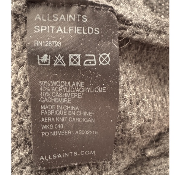 AllSaints Spitalfields Afra Knit Cardigan — Size UK 8 - Picture 6 of 7